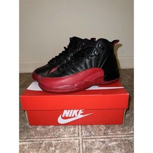 Size 4Y - Air Jordan 12 Retro 'Flu Game' 2016 Black/Varsity Red 153265-002